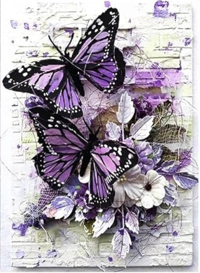 Handcrafted Jeweled Artwork- Butterflies